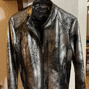 Lined soft leather jacket by Rebbca Elliot.